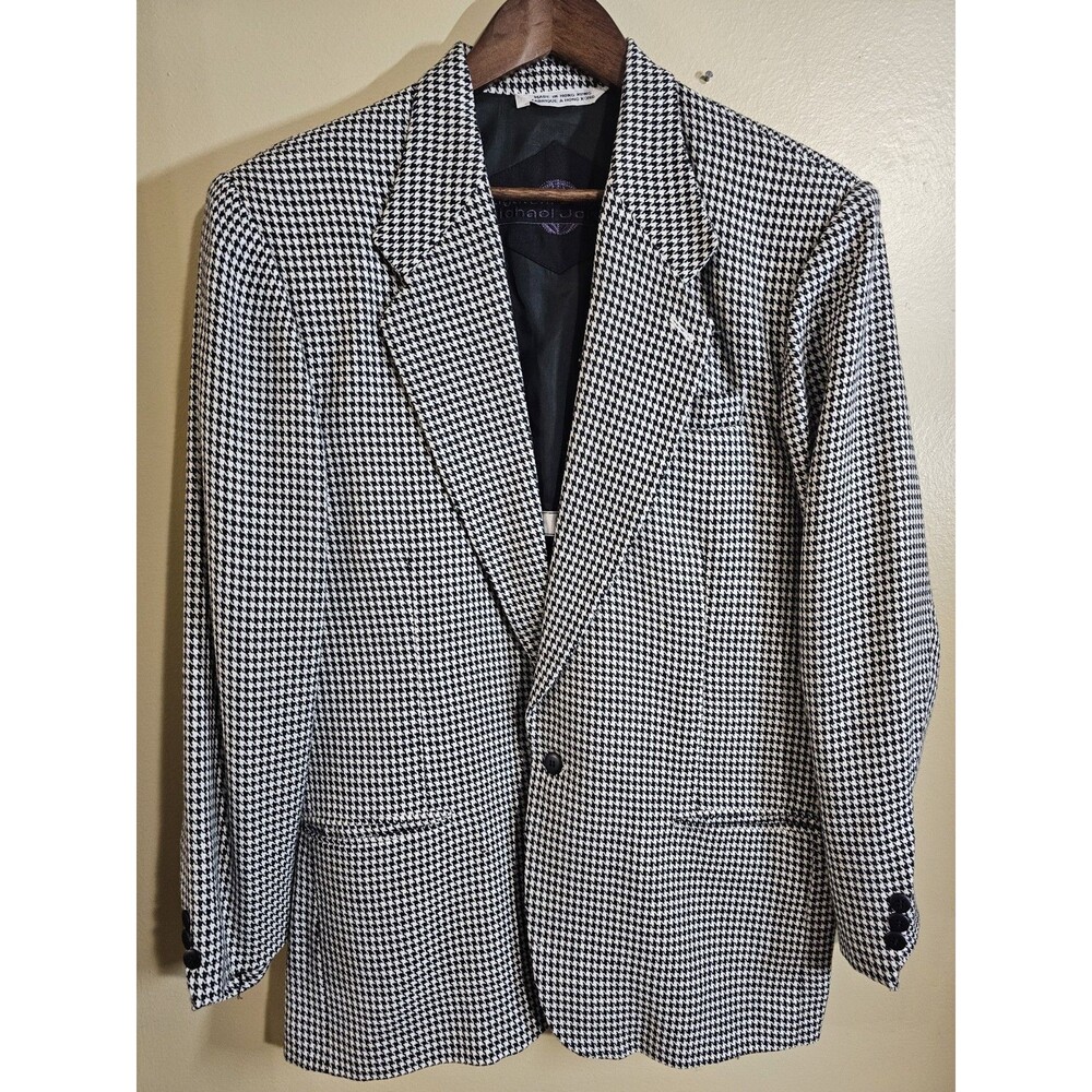 90s Bugatchi Uomo for Michael Jordan Micro Houndstooth Blazer Men's Size Medium